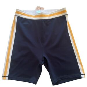 Wilo NWT navy and Marigold Rib bike shorts size M